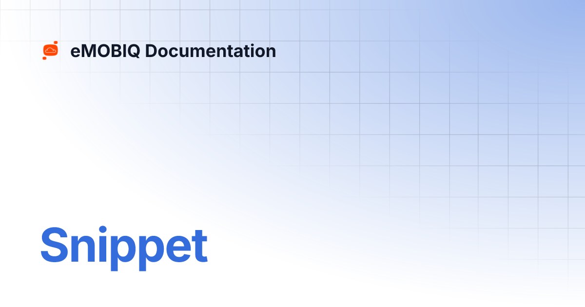 snippet-emobiq-documentation