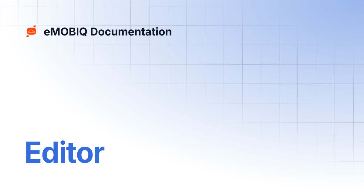 Editor emobiq server emobiq documentation